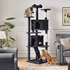 54In Cat Tree Tower Condo Furniture Cat Scratcher Post for Kittens Pet House Play Cat Trees and Scratcher