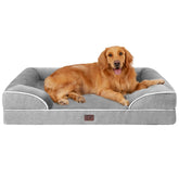 2025 New Arrival XL Dog Bed Waterproof Memory Foam Orthopedic Extra Large Dog Bed Egg-Crate Sides Non-Slip Washable Winter
