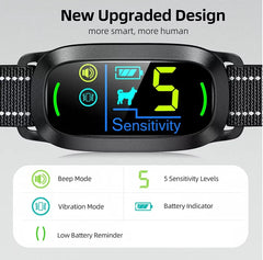 2025 Automatic Pet Stop Barking Collar Ai Intelligent Recognition Training Supplies Colour Screen Electronic Collar Dog Training