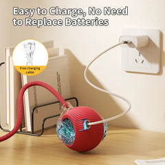 2025 Hot Sale Smart Cat Balls Electric Mascotas Interactive Speedy Tail Cat Toy Ball Pet Interactive & Movement Toys