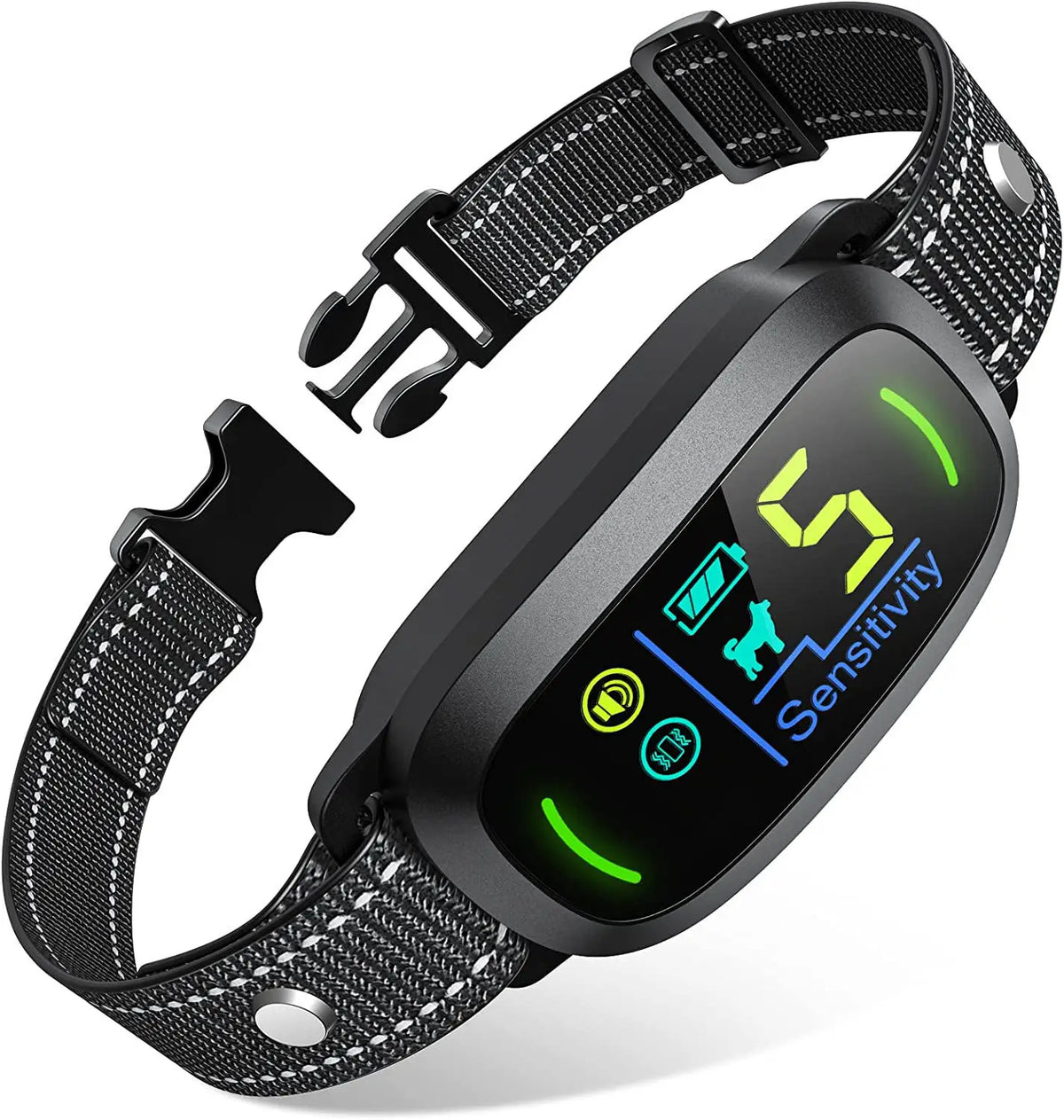 2025 Automatic Pet Stop Barking Collar Ai Intelligent Recognition Training Supplies Colour Screen Electronic Collar Dog Training